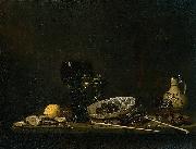 Jan van de Velde Still life with wineglass oil